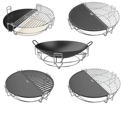 Ceramic Kamado BBQ Grill accessories factory divide conquer cooking system